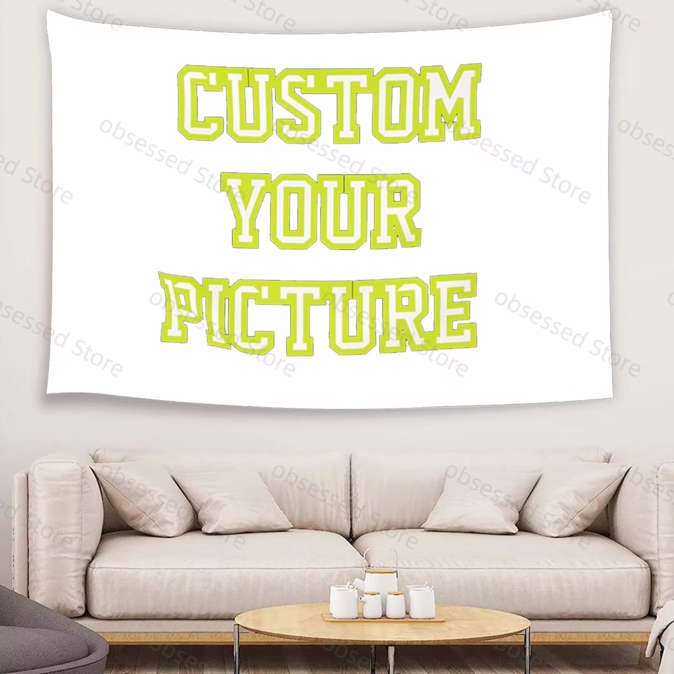 Home Textiles & Decorations - طباعة نسيج مخصص لصورك، زينة جدارية