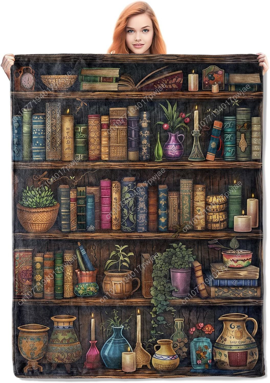 Home Textiles & Decorations - خمر رف الكتب بطانية القراءة رمي