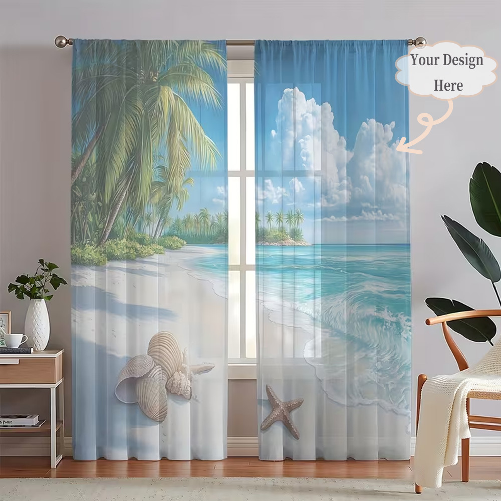 Home Textiles & Decorations - ستائر شفافة مسطحة ثنائية الأبعاد مخصصة