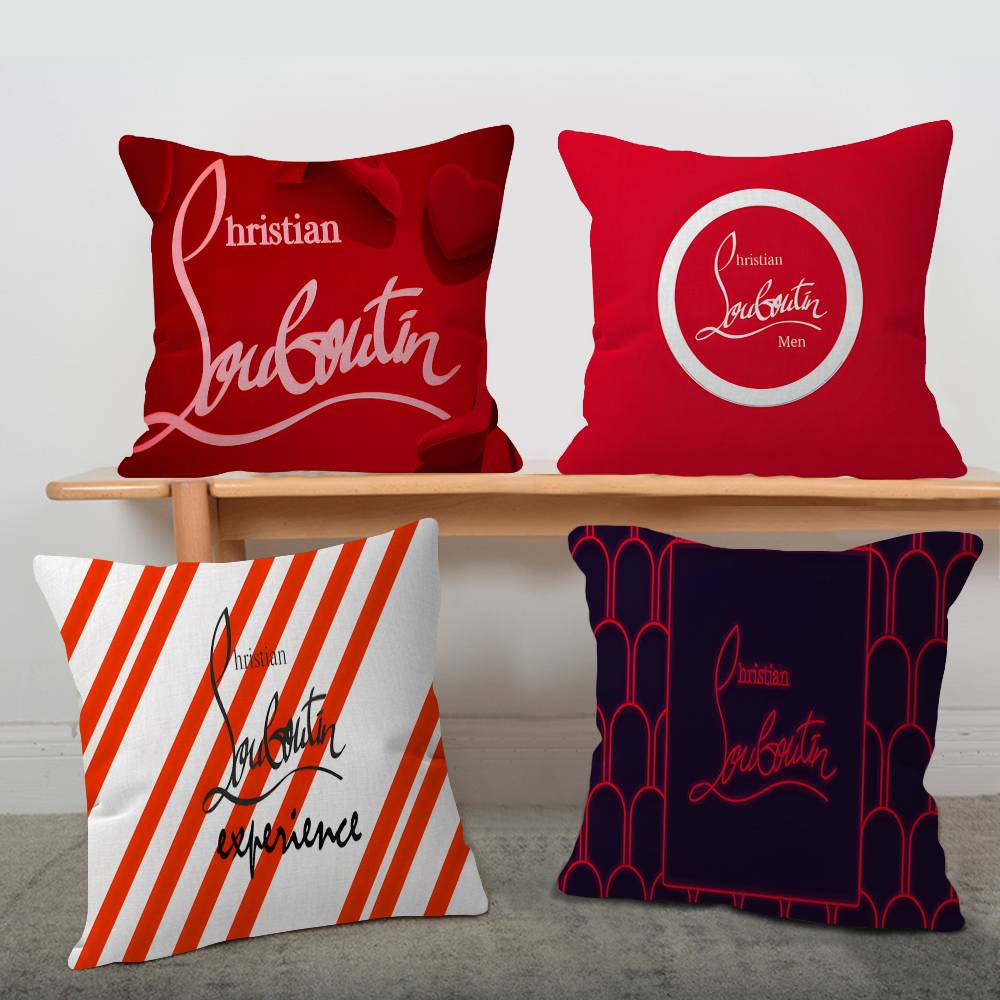 Home Textiles Luxury - غطاء وسادة فاخر بشعار C-ChristianES L-LouboutinES،