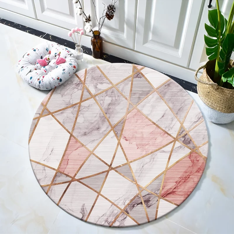 Home Lines Textiles - ~O~ سجادة أرضية مستديرة فاخرة خفيفة
