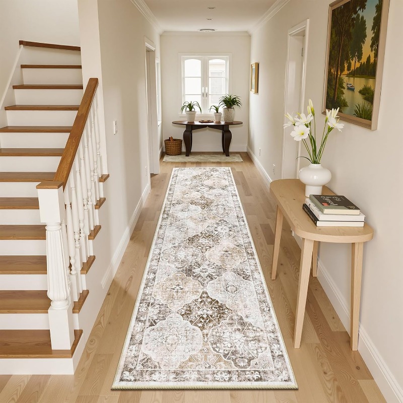 Home Lines Textiles - سجادة طويلة بوهيمية للممرات والردهات قابلة