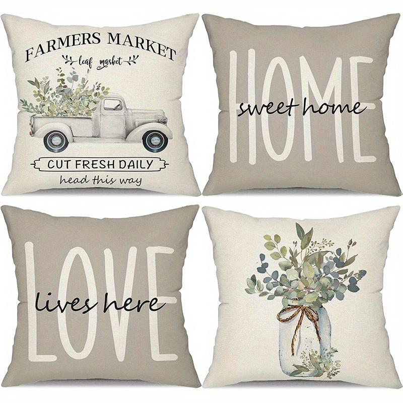Home Textiles Market - غطاء وسادة من مادة القطيفة القصيرة،
