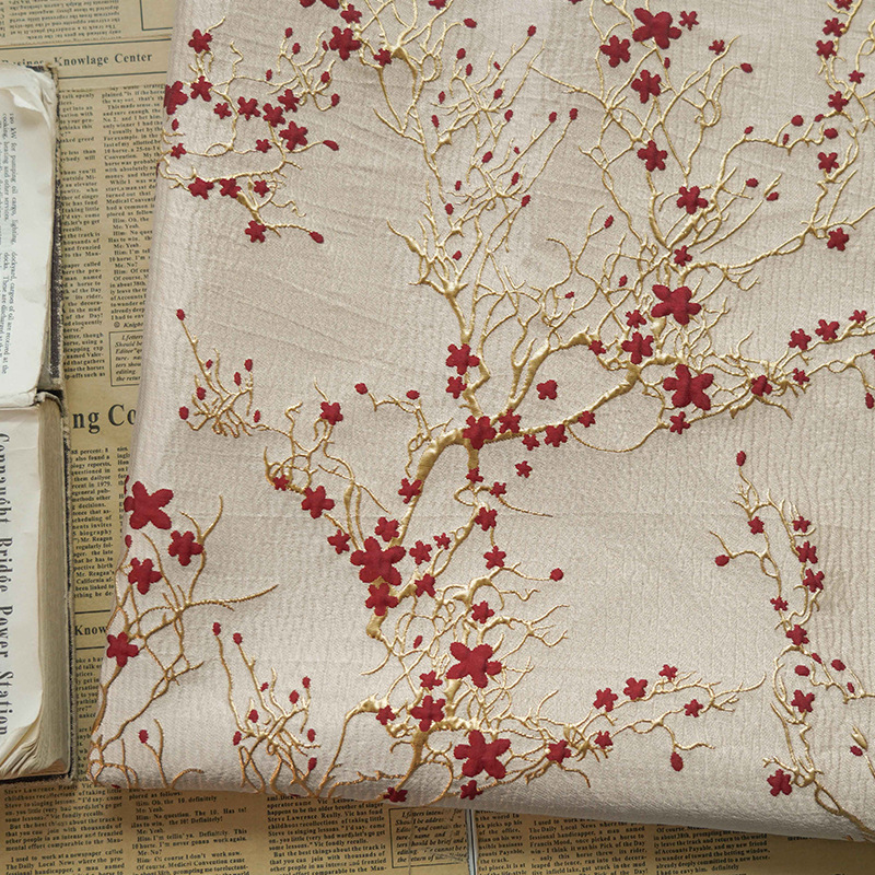 فاخر زهر البرقوق الأحمر الجاكا - مراجعة Home Textiles Luxury وسعره