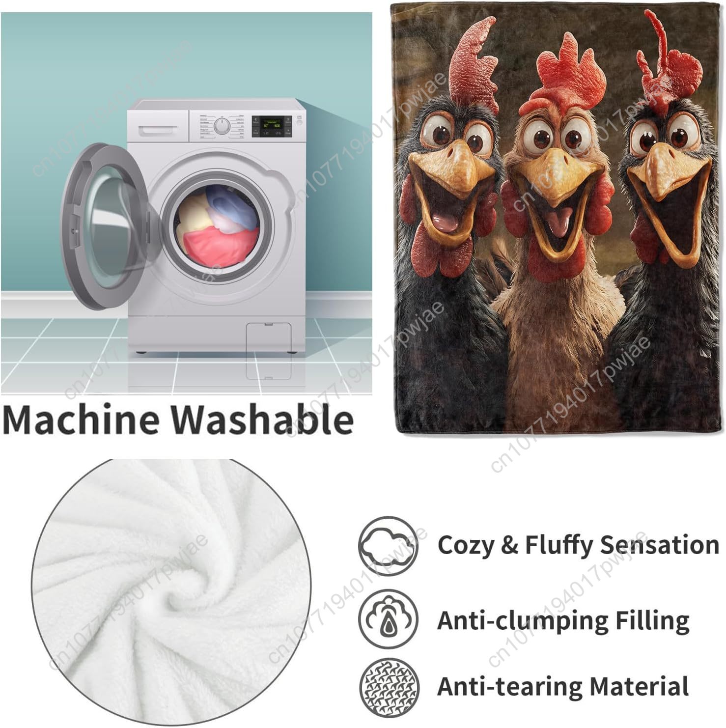 هدايا بطانية الدجاج للنساء، بط - مراجعة Home Textiles & Decorations وسعره