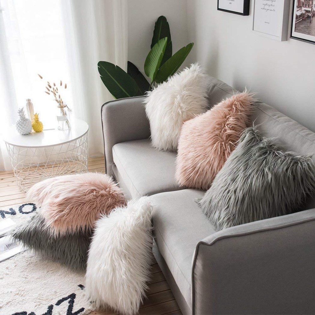 لينة طويلة الفراء منفوش أريكة  - مراجعة Home Textiles Luxury وسعره