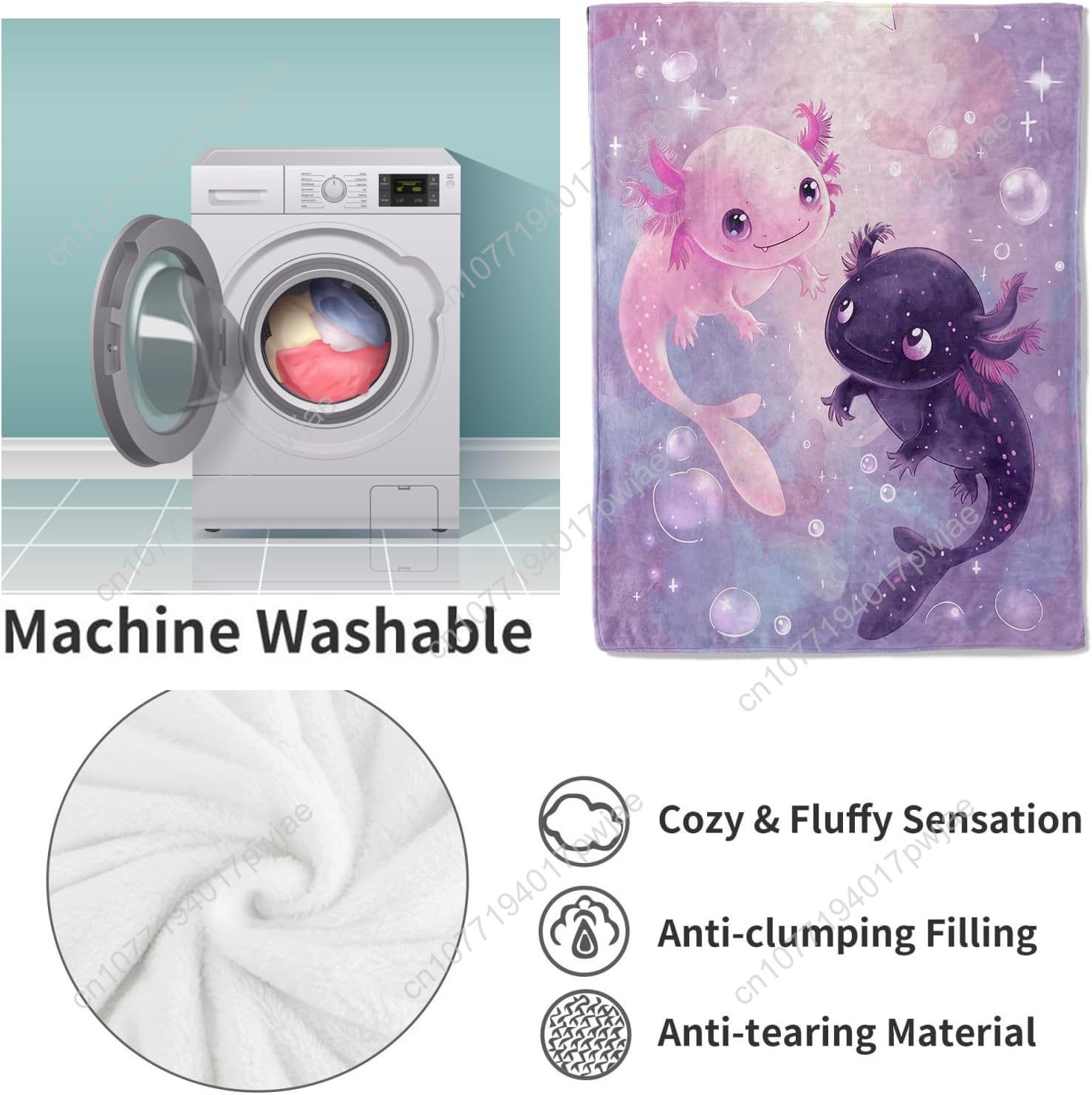 بطانية Axolotl لطيف Axolotls ا - مراجعة Home Textiles & Decorations وسعره