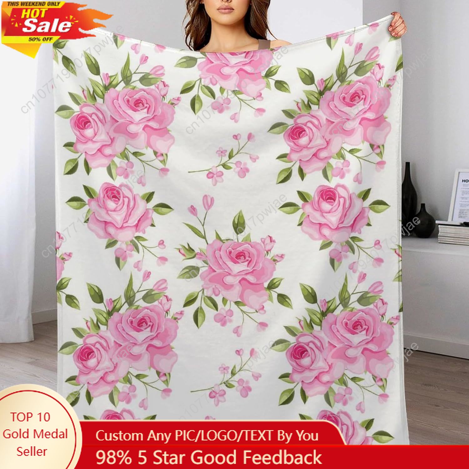 الوردي زهرة رمي بطانية الأزهار - مراجعة Home Textiles & Decorations وسعره