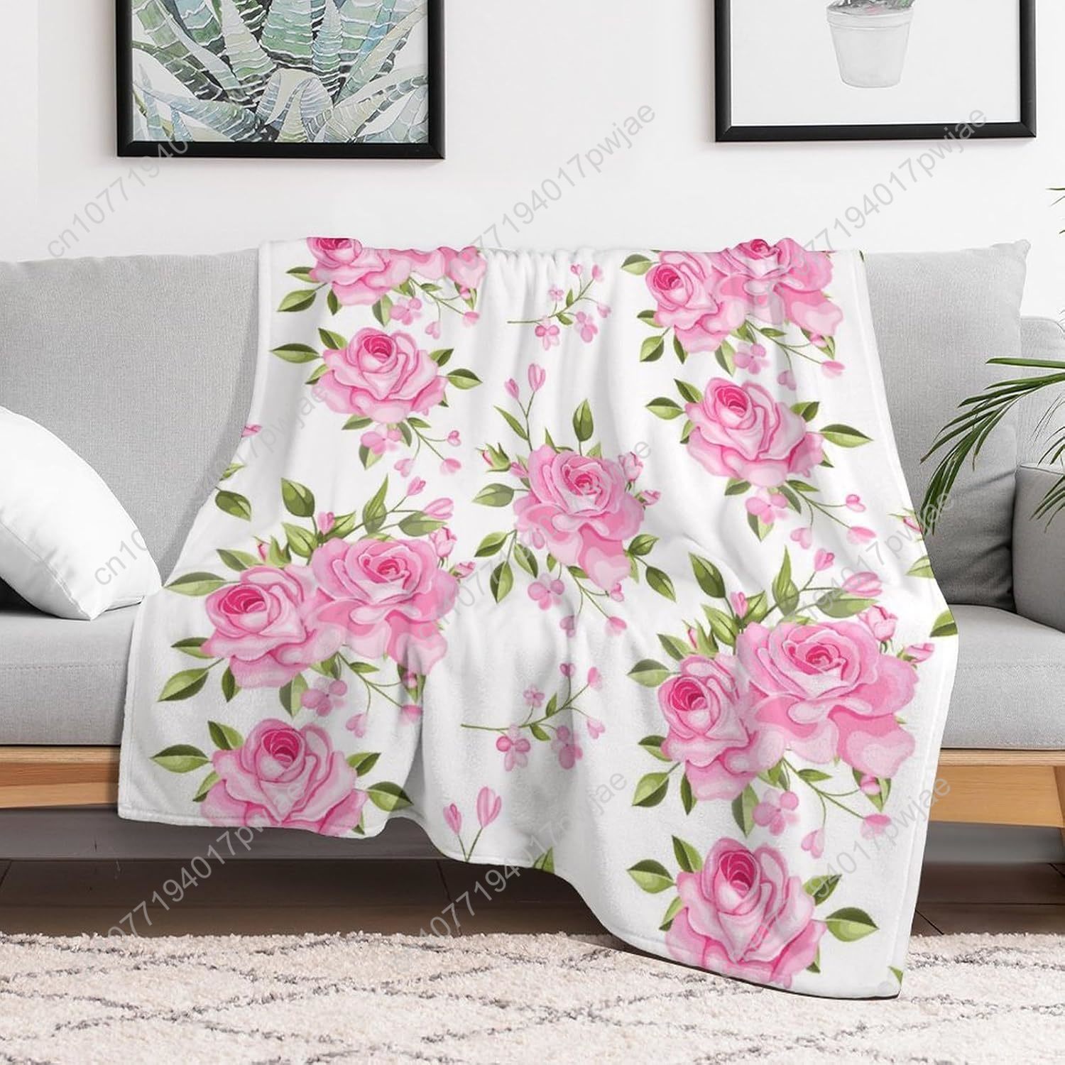 الوردي زهرة رمي بطانية الأزهار - مراجعة Home Textiles & Decorations وسعره