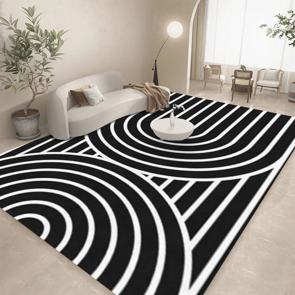 HD-أسود أبيض خط هندسي مجردة ال - مراجعة Home Lines Textiles وسعره