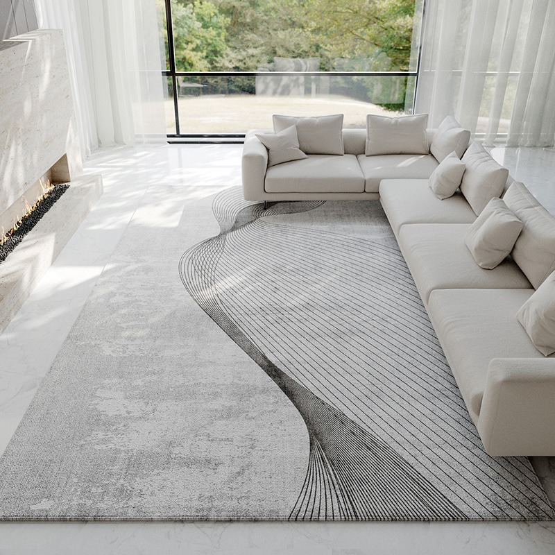 مجردة رمادي فاتح السجاد الحديث - مراجعة Home Textiles Luxury وسعره
