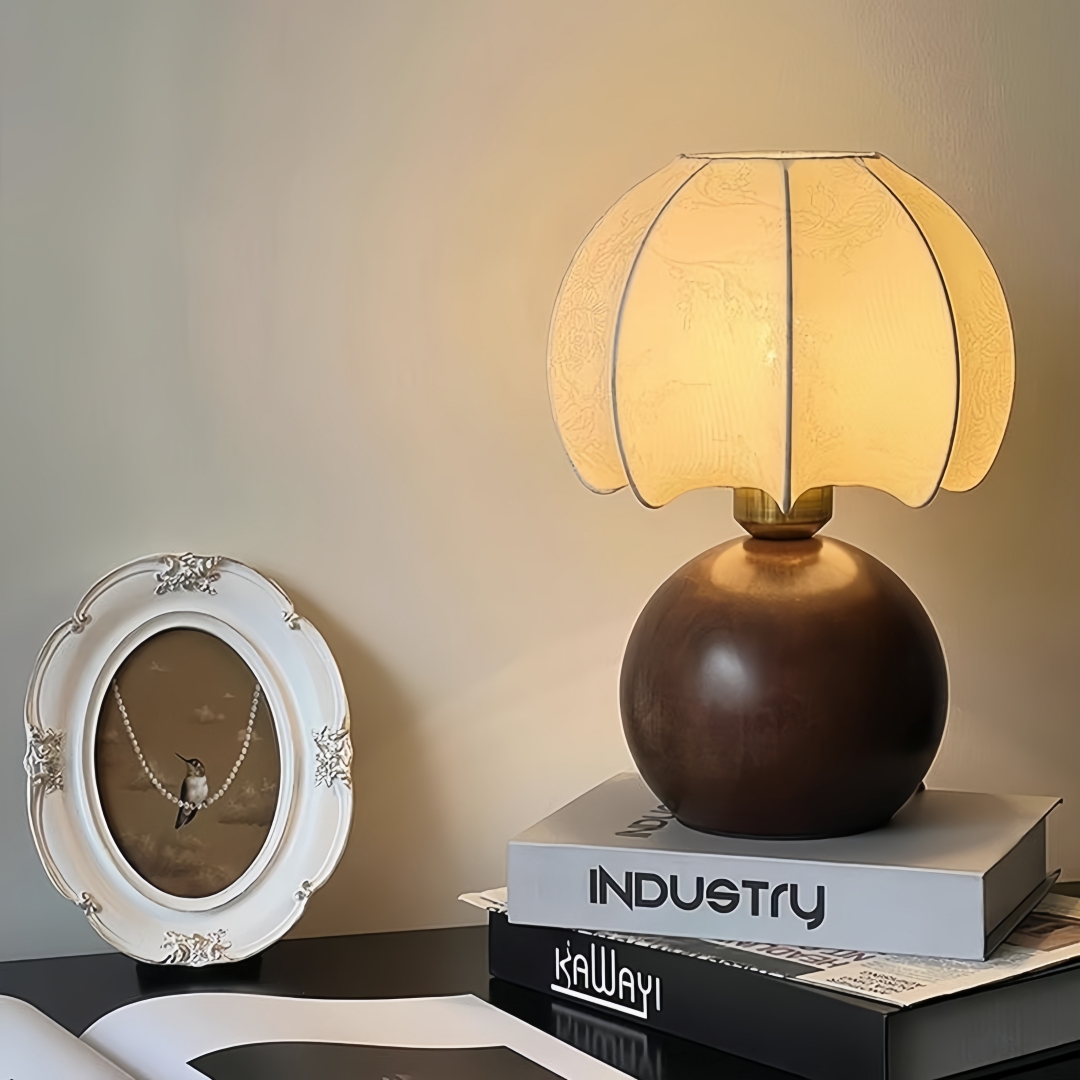 مصباح طاولة بتصميم زهري عتيق،  - مراجعة Home Textiles & Decorations وسعره