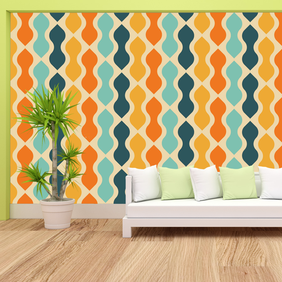 ورق جدران ذاتي اللصق بتصميم هن - مراجعة Home Lines Textiles وسعره
